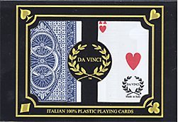 Da Vinci Ruote, Italian 100% Plastic Playing Cards, 2-Deck Poker Size Set, Regular Index, W/2 Cut Cards #TOP2