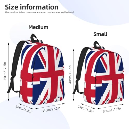 Sac à dos universitaire imprimé drapeau anglais avec rangement PC - 4