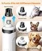 oneisall Dog Nail Grinder and Paw Trimmer Kit 2 in 1 Quiet Rechargeable Electric Pet Nail Grinder with 2 LED Lights and Cordless Dog Grooming Safe Clippers