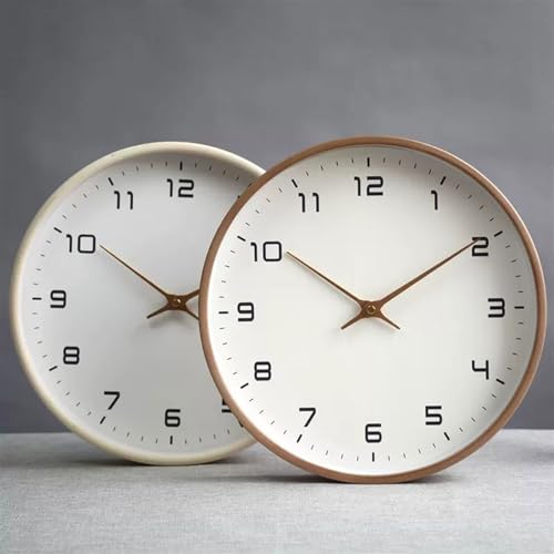 Reloj de pared cuadrado moderno de madera sólida miniatura 4
