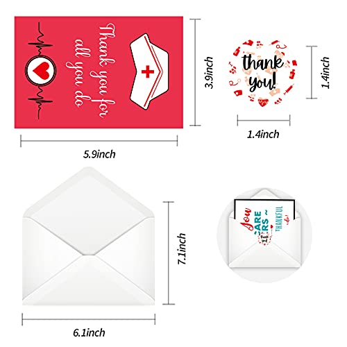 Healthcare Workers Thank You Card Nurses Gifts, Doctors, Emts And Medical Staff Gift Thank You Set With Envelope And Stickers(36 Of Pack) #TOP2