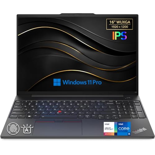 Image of Customized Laptop, Created Using Lenovo ThinkPad E16 Laptop, 16 inch WUXGA IPS Display, Intel Core i5-1335U, 40GB RAM, 256GB /512GB /1TB /2TB PCIe SSD, Backlit KB, Fingerprint Reader, RJ45, Win 11 Pro