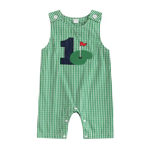 mlpeerw 1st Embroidery Birthday Romper Jumpsuit