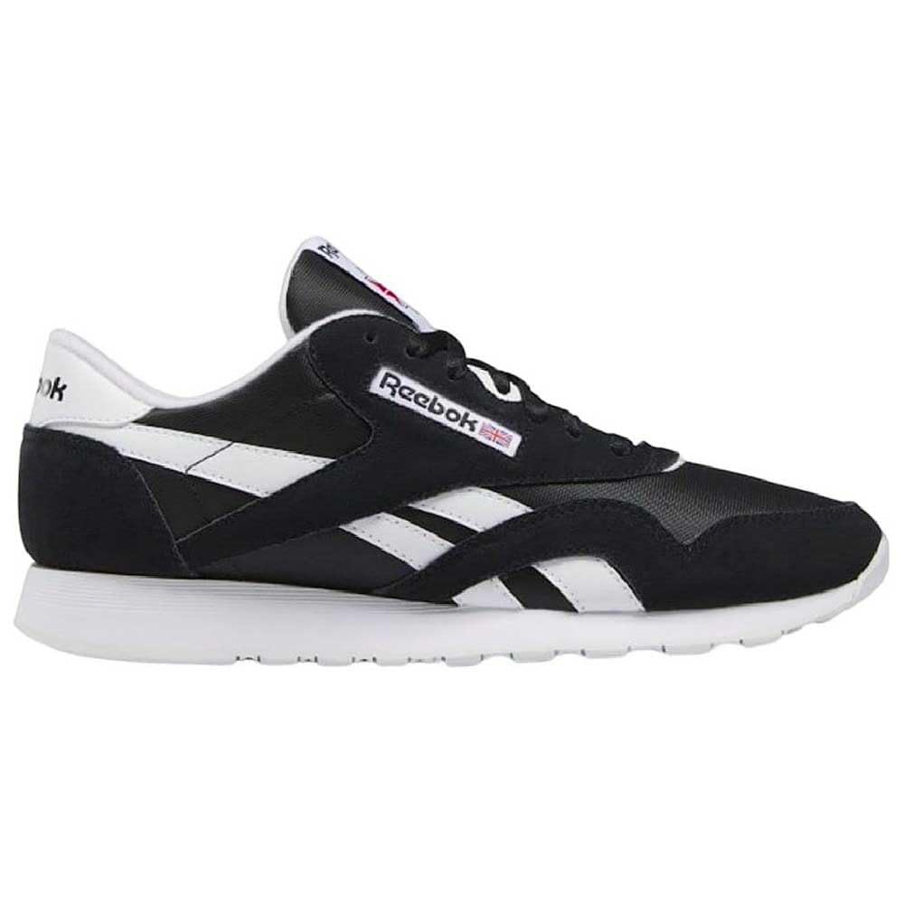 Reebok Men Classic Nylon Sneaker, Core Black/FTWR White/FTWR White, 10.5