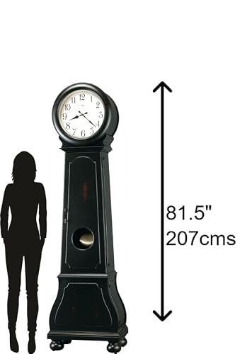 Howard Miller Graham Floor Clock 547-103 – Worn Black With Quartz & Dual-Chime Movement #TOP5