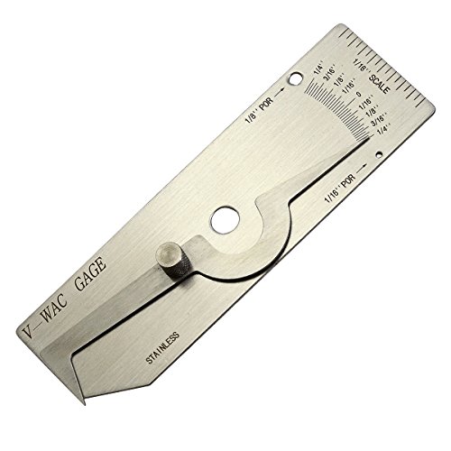 RIVERWELD V-WAC Single Weld Gage Welding Inspection Thread Gauge Checks 1/4 Inch Undercuts Pits Crown Height Porosity Pits by RIVERWELD - Used condition - US$7.05