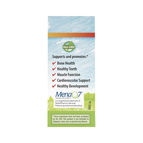 Carlson - Kid's Super Daily D3+K2, 25 Mcg (1,000 Iu) D3 & 22.5 Mcg K2, Vitamin D Drops With Vitamin K2, Liquid Vitamins, 1000 Iu Vitamin D3, Heart & Bone Health, 1-Year Supply, Unflavored, 360 Drops #TOP1