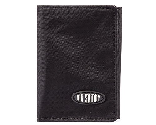 Big Skinny Men s RFID Blocking Tri-Fold Slim Wallet, Holds Up to 25 Cards, Black