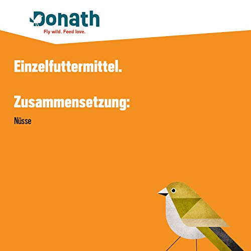 Donath Erdnüsse gehackt - reich an natürlichem Fett - wertvolles Ganzjahres Wildvogelfutter - aus unserer Manufaktur in Süddeutschland - 2 Kg