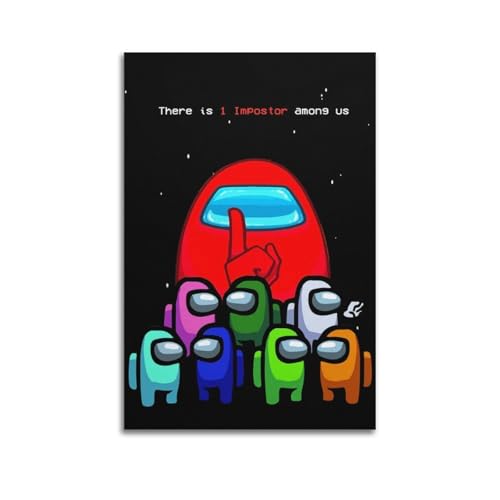 LXODGHE Póster decorativo de Among Us Game 5 para pared e impresión artística moderna para dormitorio familiar, 20 x 30 cm