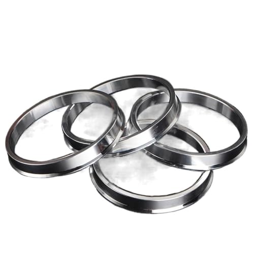 WANGBINGXING Anillos Centrales para Llantas 4 Piezas/Juego 73,1-66,1, 66,5 a 60,1, 66,5 a 57,1, 66,5 a 64,1, 66,5 a 72,5mm, Anillos céntricos de Cubo, Anillos de Cubo de Rueda de Aluminio(66.5to60.1)