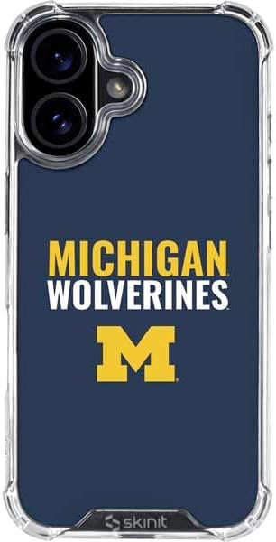Skinit Clear Phone Case Compatible with iPhone 16 Plus - Officially Licensed University of Michigan M Design