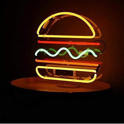 Queen Sense 14 "hamburguesa hamburguesa neón letrero acrílico hecho a mano hombre cueva cerveza pub bar decoración de pared lámpara luz WB198