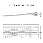 iClever BK10 Bluetooth Keyboard, Wireless Bluetooth Keyboard, Rechargeable Bluetooth 5.1 Multi Device Keyboard with Number Pad Full Size Stable Connection for Mac, Windows, iOS, Android, Laptop - Image 5