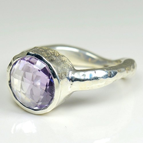Bague améthyste violette en argent : le cadeau de naissance idéal - 5