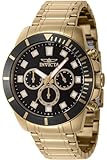 Invicta Pro Diver Chronograph GMT Quartz Black Dial Men's Watch 46042, Gold