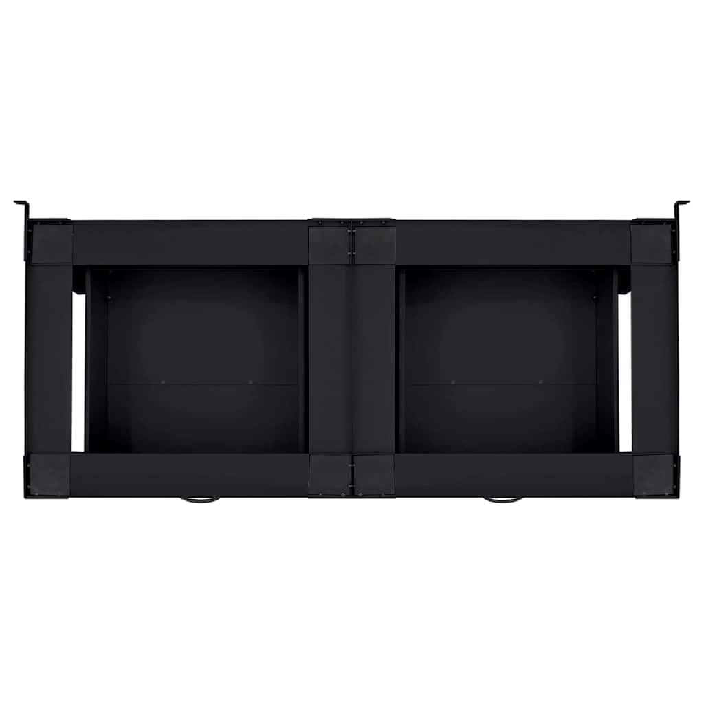 Waschmaschinen-Podest aus Stahl Schwarz, 127 x 54,5 x 32,5 cm, 2 Stück, mit verstellbaren Füßen, für Frontlader und Toplader, Innenbereich, reduziert Bücken und schützt Boden vor Kratzern