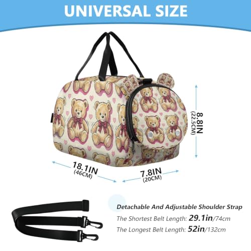 Bolsa de deporte infantil con compartimento para zapatos que evita la ropa sucia en el viaje 3