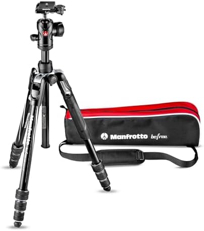 Manfrotto Befree Advanced Camera Tripod Kit with Twist Closure, Travel Tripod Kit with Ball Head, Portable and Compact, Aluminium Kit for DSLR, Reflex, Mirrorless, Camera Accessories