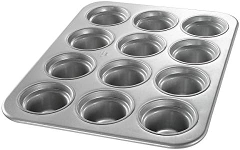 Chicago Metallic Glazed Aluminum Large-Crown 12 Cup Muffin Pan - Thumbnail 2