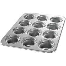Chicago Metallic Glazed Aluminum Large-Crown 12 Cup Muffin Pan