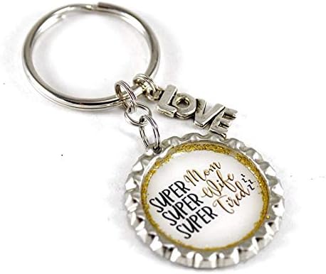 Miniatura 2 de Super Mom Keychain, Mothers Day Gift, Gift for Her, Super Tired, Mom Birthday, Wife Gift