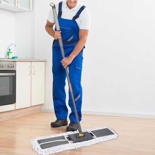Masthome 3019 32'' Commercial Dust Mop, 60'' Adjustable Flat Mop With Long Handle, Industrial Dust Mop With 1 Cotton & 2 Microfiber Mop Pads For Hardwood, Tiles, Marble,Vinyl Plank Floors Cleaning thumb #6