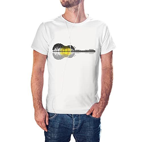 KMF T-SHIRT - T-Shirt Man Guitar Sunset Landscape