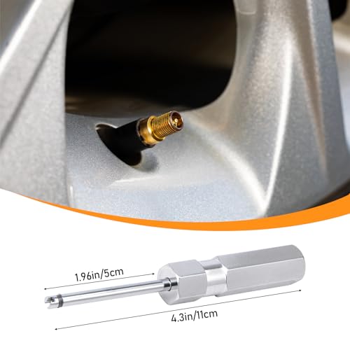 Image of HUIKANGSHENG Valve Stem Core Remover Tool | 4pcs Screwdriver Kit, Compatible with Schrader Valve, Durable Steel Construction