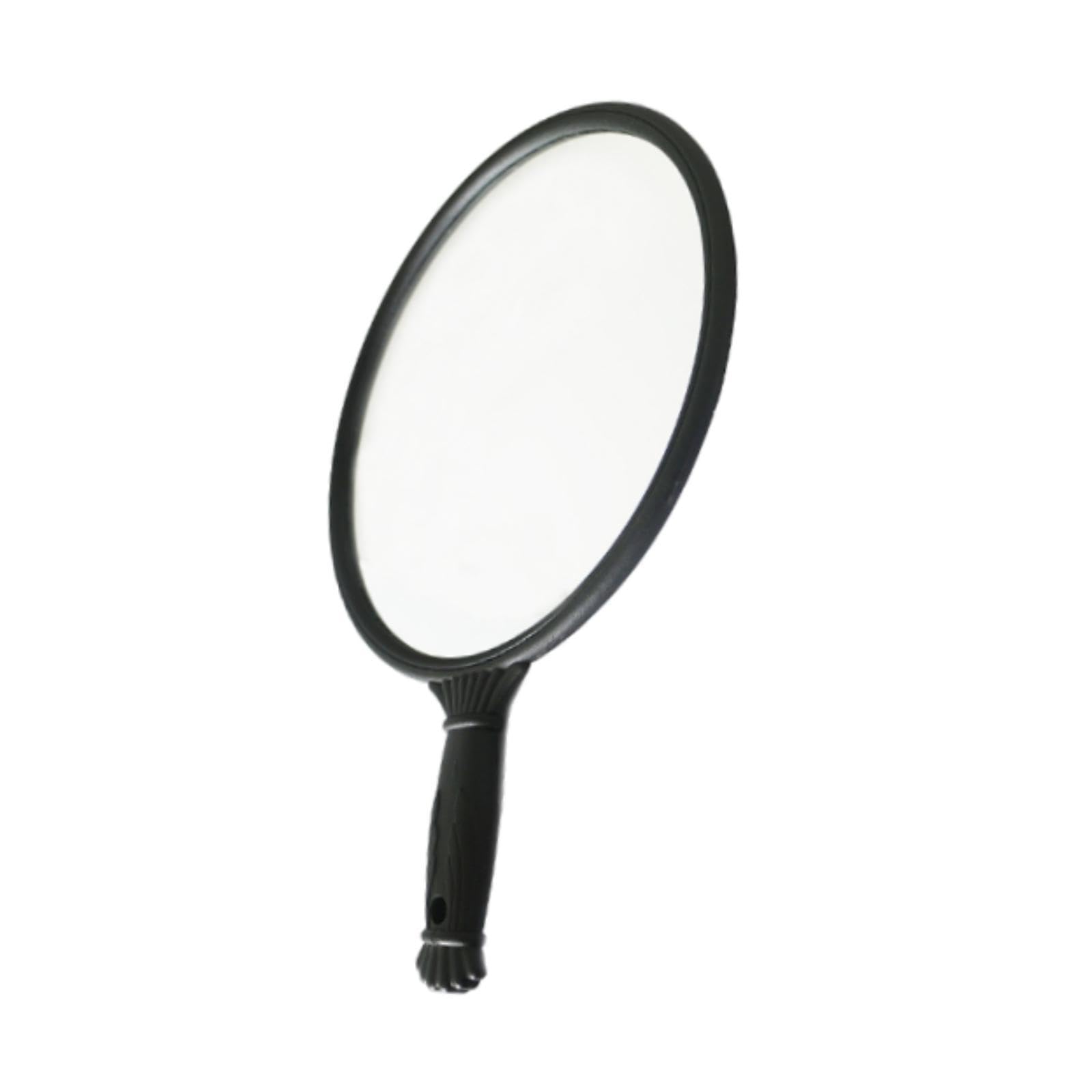 jojomis Espejo de tocador de mano de alta calidad, espejo de corte de pelo y maquillaje con mango antideslizante para el hogar, salón y viajes, 9.84 pulgadas de diámetro