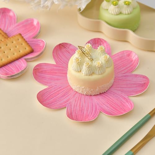 Einweg-Pappteller mit Gänseblümchen-Blumenmuster, 17 cm, Frühlings- und Sommergeschirr für Boho, Geburtstag, Hochzeit, Babyparty, Partyzubehör