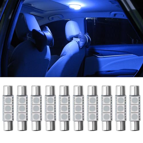 10 luces LED para visor de auto T6 5050 28mm miniatura 1