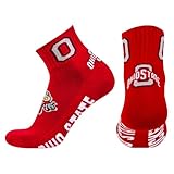 NCAA Ohio State Buckeyes Men's Quarter Socks, Scarlet/White/Black/Gray
