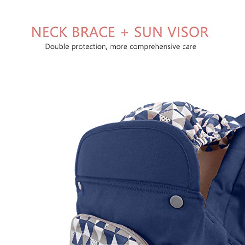 BeeViuc Ergonomische babydrager zacht katoen voor- en achterdrager met afneembare capuchon voor alle seizoenen… - Image 5