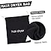 BIUDECO 4pcs Embroidered Canvas Hair Dryer Bags Travel Hair Dryer Drawstring Bags Storage Pouches