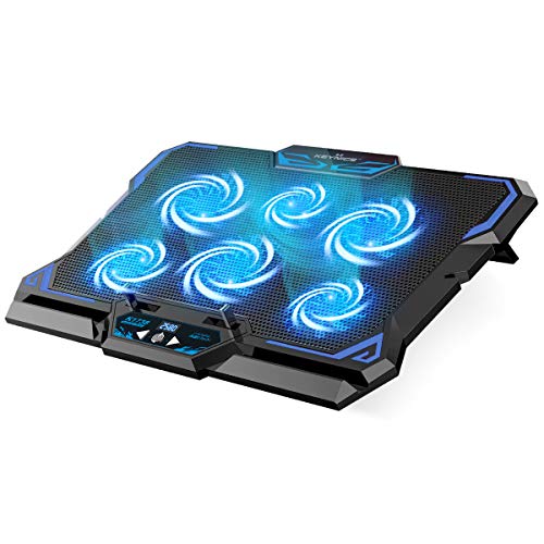 Gaming-Laptop-Cooling-Pad-2022-KEYNICE-Notebook-Cooler-with-6-LED-Quiet-Fan-for-12-17-Inch-Laptops-2-USB-Ports-5-Wind-Speeds-USB-Powered-Laptop-Cooler-Laptop-Fan-Stand-with-LCD-Screen