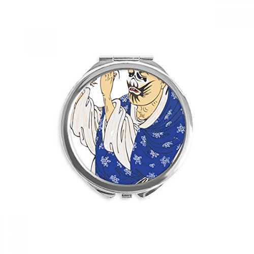 Miroir de poche Opéra de Pékin maquillage portable chinois rond