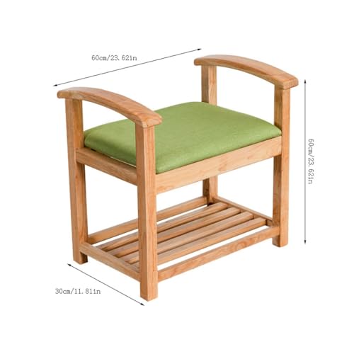 Banco para zapatos minimalista de patas rectas y diseño rectangular simple 4