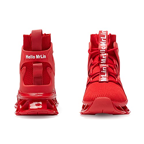 Hello Mrlin Running Shoes Womens Comfortable Fashion Non Slip Sneakers Walking Gym Tennis Sport Athletic Shoes Hip Hop Red #TOP4