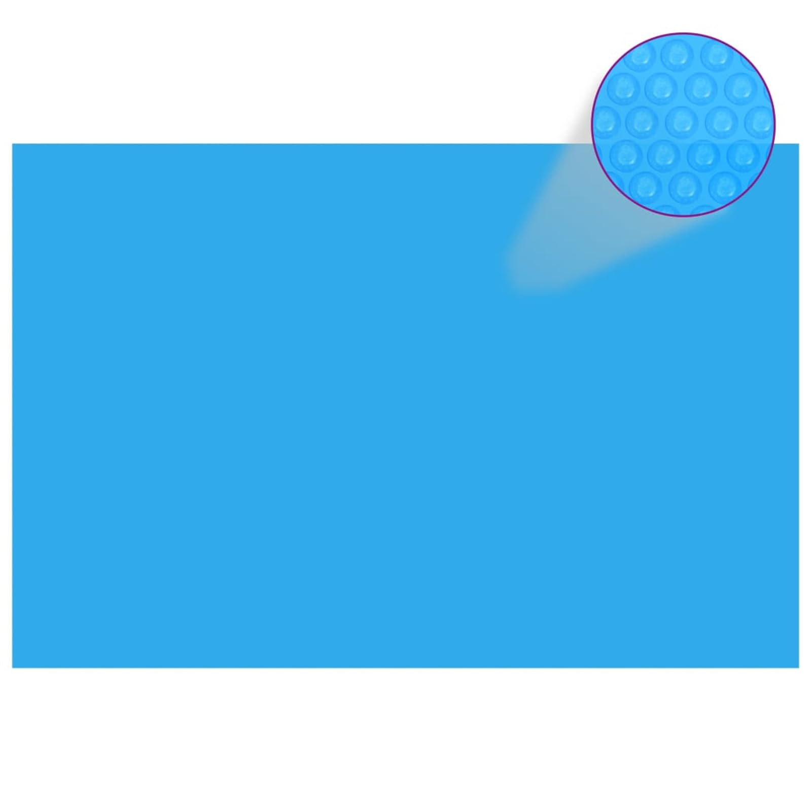 Homgoday Lona protectora solar rectangular PE 300 x 200 cm azul, muebles para casa, interior, exterior, salón, dormitorio, decoración
