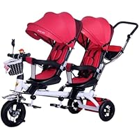 Amazon.co.jp: Deerou子供用三輪車ツインベビーカーダブルベビー