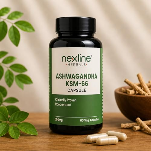 Image of Ashwagandha KSM-66 | Clinically Proven 500mg Dosage | 5% Withanolides for Max Results | 100% Pure Root Extract | Stress Relief, Energy & Recovery Support | World's Strongest Ashwagandha | 60 Capsules