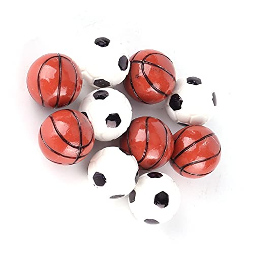 Puppenhaus Sportball 10 Stück 1:12 Puppenhaus Ball Modell Miniatur Harz Fußball Basketball Spielzeug für Puppenhaus… – Bild 5