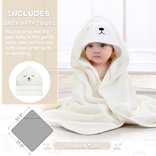 image for MoreFeel Collapsible Baby Bathtub for Newborn with Thermometer & 1 Hoo