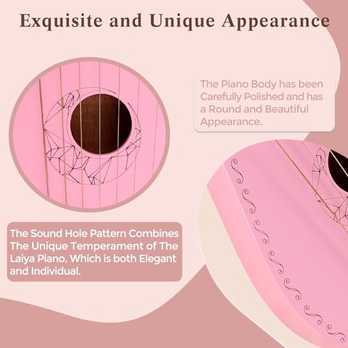 image for Lyre Harp VANPHY Lyre Harp 7 Strings Mahogany Body Metal String for Be