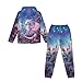 Frymappies Dragon Hoodies Sweatshirt and Jogger Sweatpants Sets for Girls 11-12 Years Rose Novelty Long Sleeve Sweat Suit Flower Kids Fall Fashion 2 Piece Pants Sets Teen Girls Breathable Tracksuit