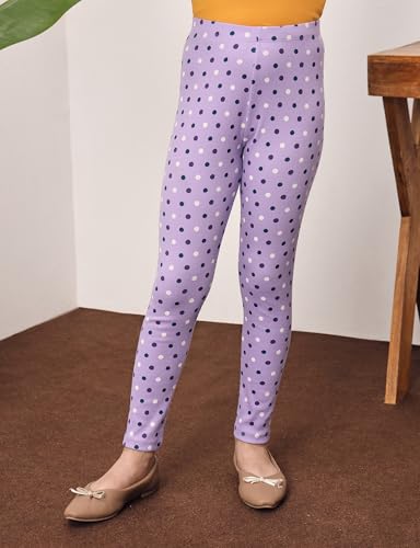 Image of Amazon Brand - Symbol Girl's Cotton Ribbed Stretchable Leggings | Ankle Length | Aged 2-14 Years