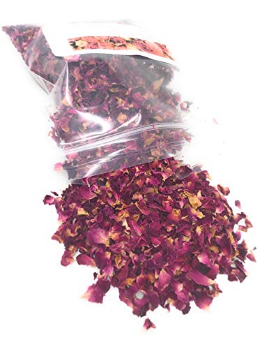 Organic Dried Red Rose Petals 1.75 oz ( 50gm) From Mt. Everest Country Nepal Best for Herbalism, Rosewater, Aromatherapy, Altar Supplies , Herbal Teas and many more Natural Benefits