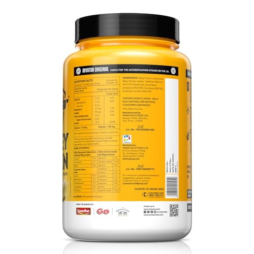 Image of avtar nutrition Whey Protein 1 Kg |Flavour Malai Kulfi | Chocolate