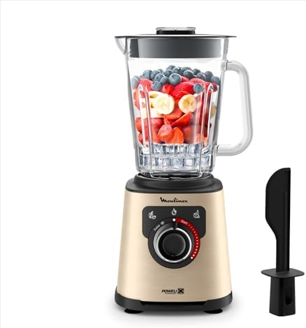 Moulinex Blender électrique, 1200 W, Bol verre capacité utile 1,5...